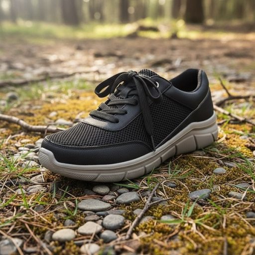 COMJEANS könnyű gyöngyvásznas férfi sportcipő  fekete