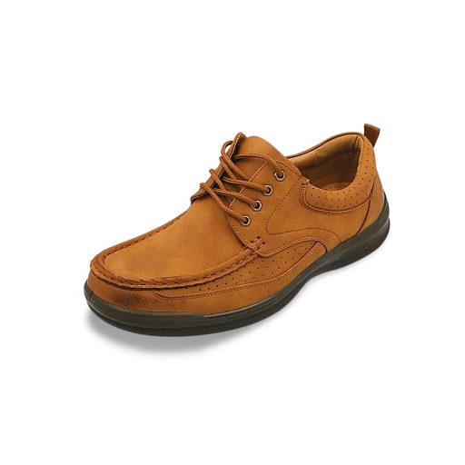 ComJeans fűzős férfi félcipő bőr talpbetéttel camel