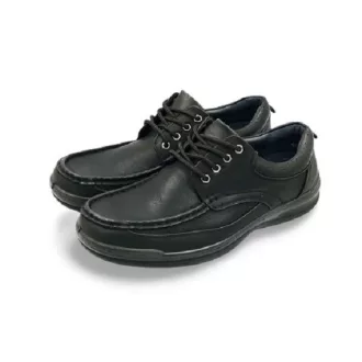 ComJeans fűzős férfi félcipő bőr talpbetéttel fekete