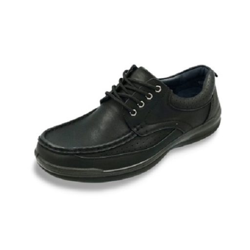 ComJeans fűzős férfi félcipő bőr talpbetéttel fekete