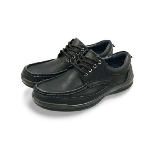 ComJeans fűzős férfi félcipő bőr talpbetéttel fekete