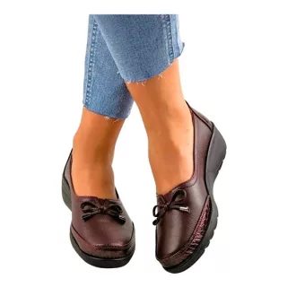   Luxe Bow csinos lakk és masni díszes bordó női félcipő bőr talpbetéttel