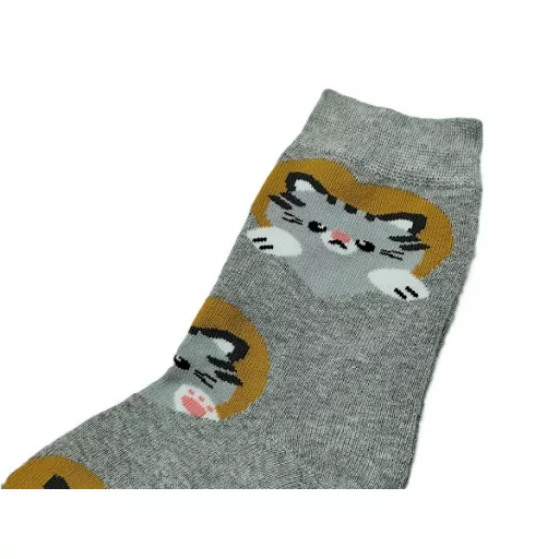 Vidám állatos, thermo női pamut zokni 5 páras csomagban