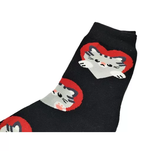 Vidám állatos, thermo női pamut zokni 5 páras csomagban