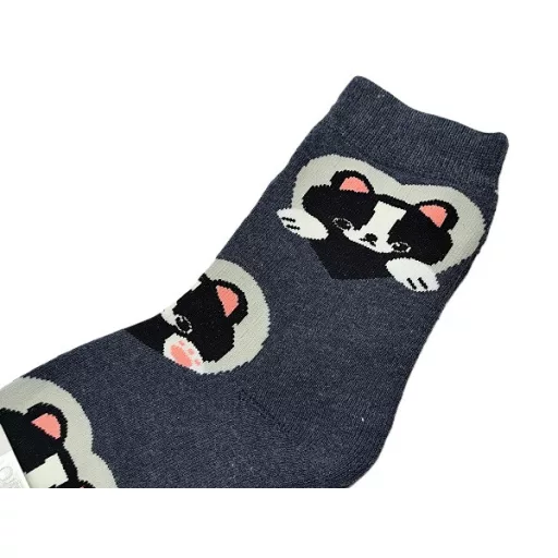 Vidám állatos, thermo női pamut zokni 5 páras csomagban