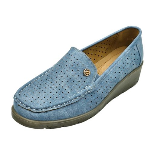 SPRING STAR FLOWER világoskék női mokaszin 