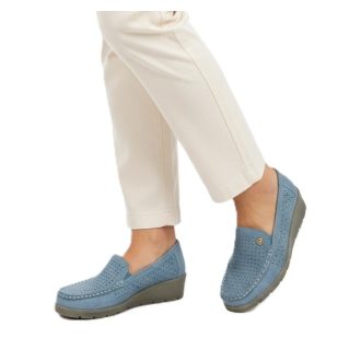 SPRING STAR FLOWER világoskék női mokaszin 