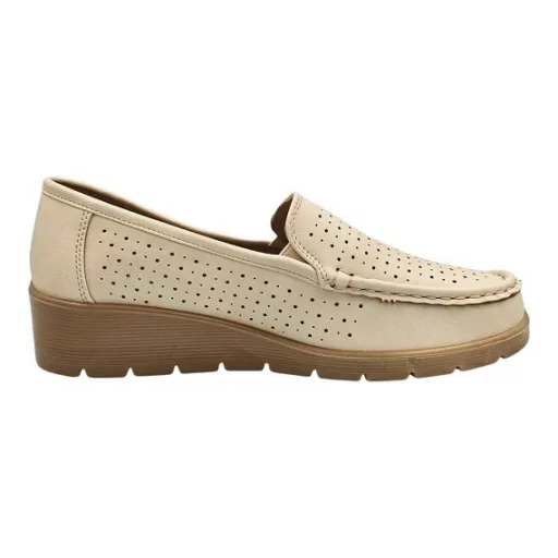 SPRING STAR FLOWER beige női mokaszin 