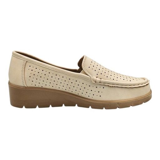 SPRING STAR FLOWER beige női mokaszin 