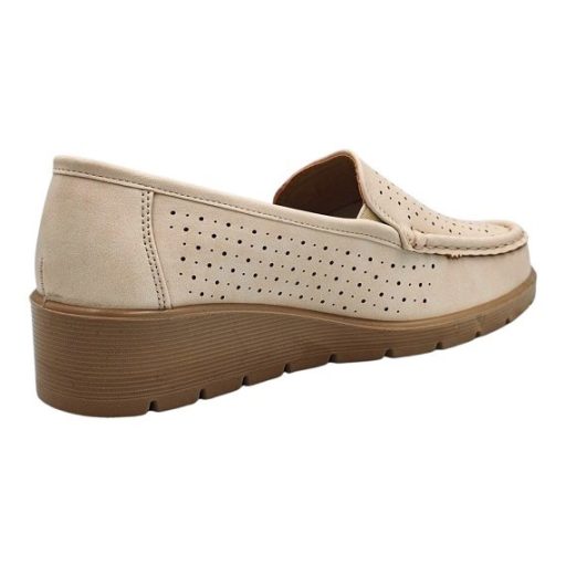 SPRING STAR FLOWER beige női mokaszin 