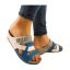 Anatomic biokomfort papucs egy csatos világoskék-fehér-szürke