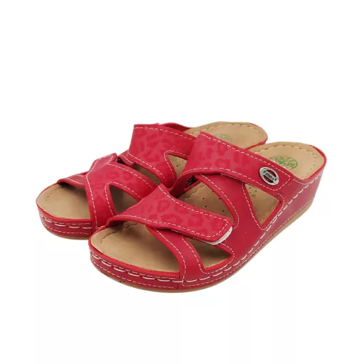 Anatomic biokomfort papucs dupla tépőzárral piros 