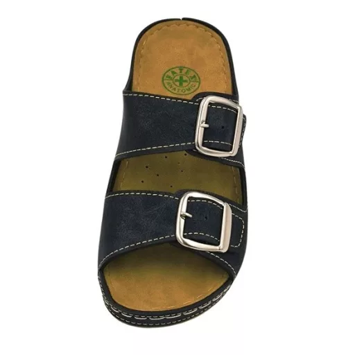 Anatomic biokomfort papucs dupla csatos fekete