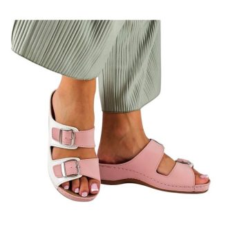 Anatomic biokomfort papucs dupla csatos rózsaszín