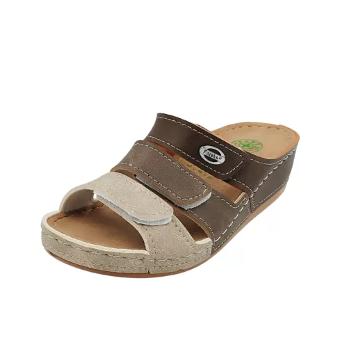 Anatomic biokomfort papucs tripla  tépőzárral  barna