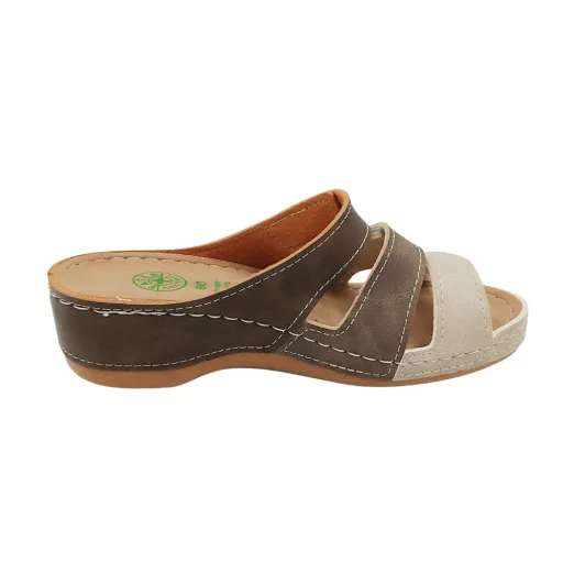 Anatomic biokomfort papucs tripla  tépőzárral  barna