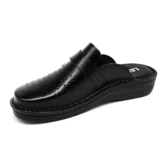 V230 LEON bőr férfi klumpa fekete