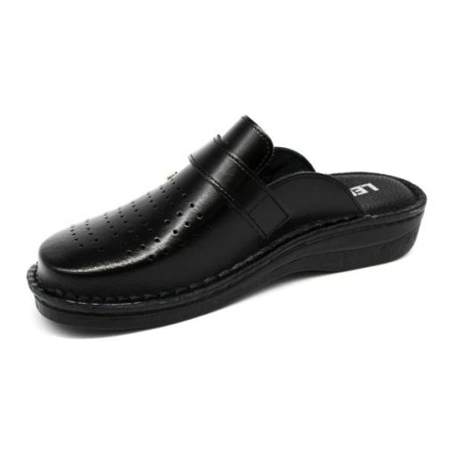 V230 LEON bőr férfi klumpa fekete