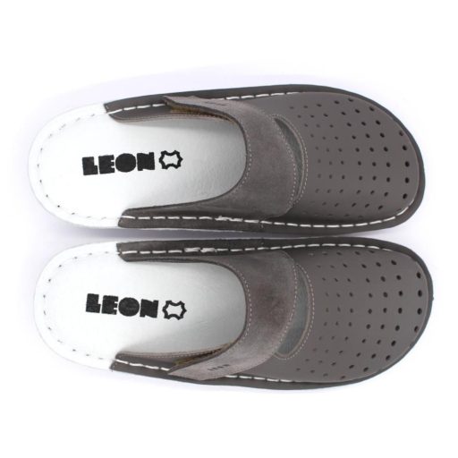 V265 LEON Nyitott női tépőzáras gyógyklumpa | szürke