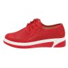 EMMA oxford stílusú bőr betétes piros női fűzős cipő