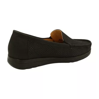   SPRING FASHION KOLLEKCIÓ könnyű szellős fekete női mokaszin