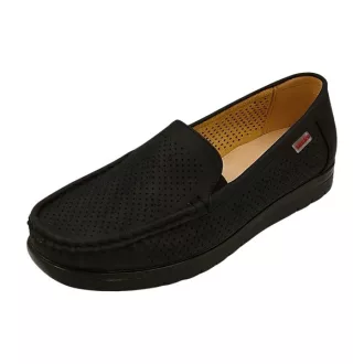   SPRING FASHION KOLLEKCIÓ könnyű szellős fekete női mokaszin